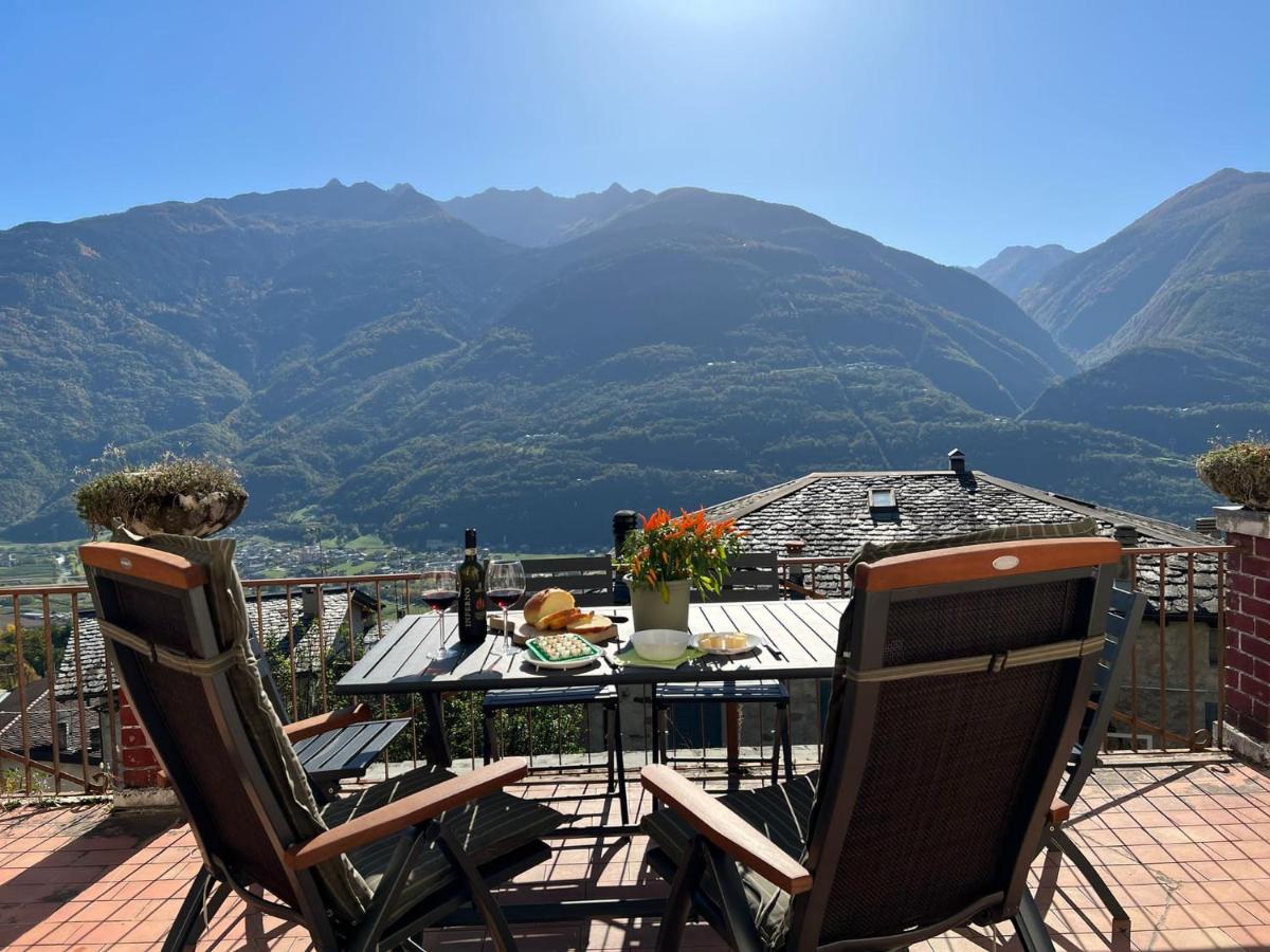 Panoramic Apartment Italian Alps Valtellina Near Sondrio, Tirano Poggiridenti 外观 照片