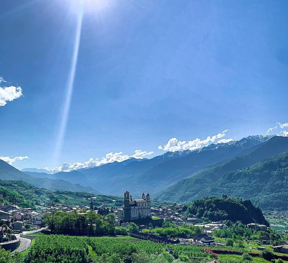 Panoramic Apartment Italian Alps Valtellina Near Sondrio, Tirano Poggiridenti 外观 照片