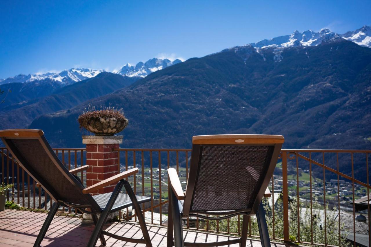 Panoramic Apartment Italian Alps Valtellina Near Sondrio, Tirano Poggiridenti 外观 照片
